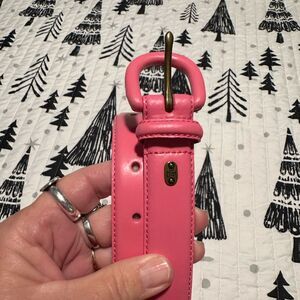 Lauren Ralph Lauren Pink Leather Belt - Medium -36" Italian Leather